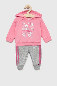 foto дитячий спортивний костюм adidas i bluv fl колір рожевий