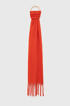 foto шарф з шерстю answear lab колір помаранчевий однотонний