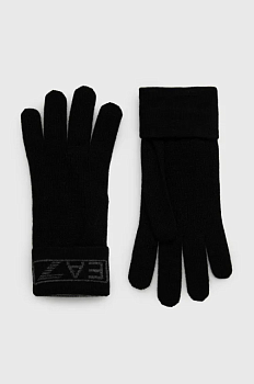 foto рукавички ea7 emporio armani чоловічі колір чорний