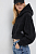 foto кофта calvin klein jeans жіноча колір чорний з капюшоном однотонна