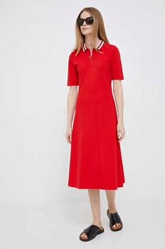 foto сукня tommy hilfiger колір червоний mini розкльошена