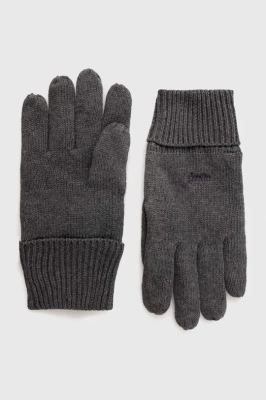 Podrobnoe foto бавовняні рукавички superdry чоловічі колір сірий
