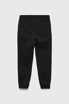foto дитячі бавовняні штани calvin klein jeans колір чорний з принтом