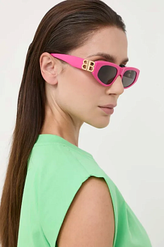 foto сонцезахисні окуляри balenciaga жіночі колір рожевий