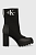 foto черевики calvin klein jeans platform boot sock жіночі колір чорний каблук блок