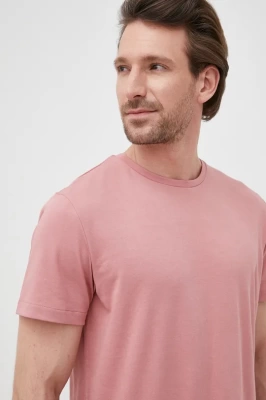 Podrobnoe foto футболка selected homme чоловічий колір рожевий однотонний