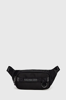 foto сумка на пояс calvin klein jeans колір чорний