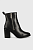 foto шкіряні черевики tommy hilfiger zip high heel boot жіночі колір чорний каблук блок