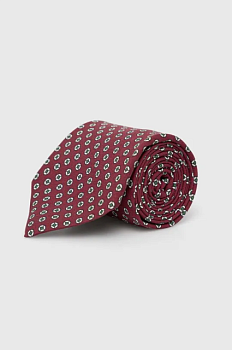 foto шовковий галстук polo ralph lauren колір бордовий