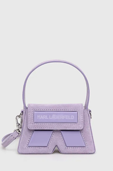 foto замшева сумочка karl lagerfeld колір фіолетовий