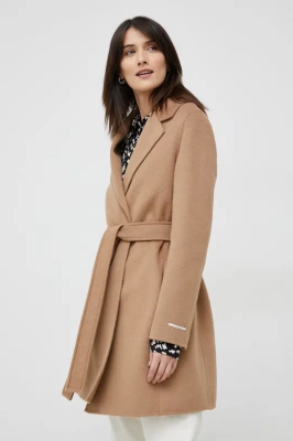 Podrobnoe foto пальто з домішкою вовни pennyblack колір бежевий перехідний