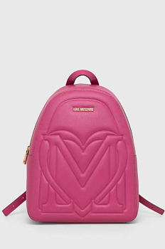 foto рюкзак love moschino жіночий колір рожевий малий однотонний