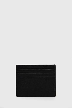 foto шкіряний чохол на банківські карти trussardi чоловічий колір чорний