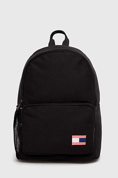 foto дитячий рюкзак tommy hilfiger колір чорний великий з аплікацією