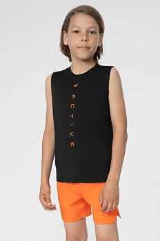 foto дитячі шорти 4f колір помаранчевий однотонні