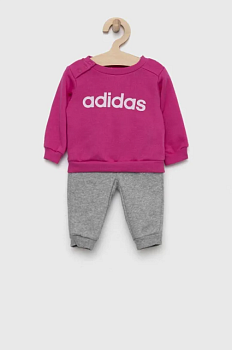 foto дитячий спортивний костюм adidas i lin fl колір рожевий