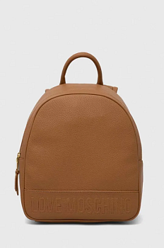 foto рюкзак love moschino жіночий колір коричневий малий однотонний