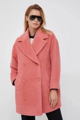 Podrobnoe foto пальто pennyblack жіночий колір рожевий перехідний