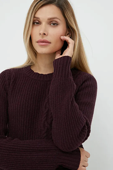 foto вовняний светр trussardi жіночий колір фіолетовий легкий