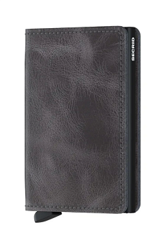 foto шкіряний гаманець secrid чоловічий колір сірий