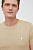foto бавовняна футболка polo ralph lauren колір бежевий однотонний