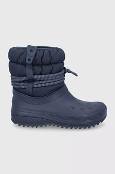 foto зимові чоботи crocs classic neo puff luxe boot колір синій 207312