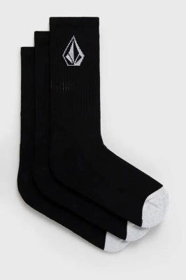 Podrobnoe foto шкарпетки volcom (3-pack) чоловічі колір чорний