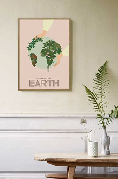 foto vissevasse плакат i love mother earth 50x70 cm