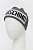 foto шапка з домішкою вовни moschino колір сірий з товстого трикотажу