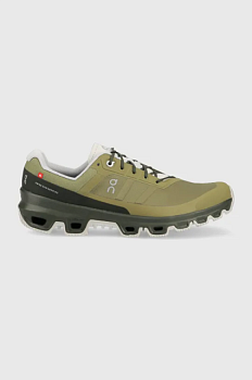 foto черевики on-running cloudventure чоловічі колір зелений