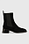 foto замшеві черевики vagabond blanca жіночі колір чорний каблук блок