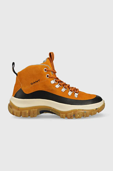 foto замшеві кросівки gant hillark колір помаранчевий