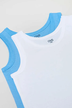 foto дитяча піжамна футболка ovs 2-pack колір білий однотонна