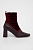foto шкіряні черевики karl lagerfeld жіночі колір бордовий каблук блок