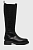 foto шкіряні чоботи love moschino жіночі колір чорний на платформі