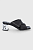 foto шкіряні шльопанці karl lagerfeld k-blok жіночі колір чорний каблук блок