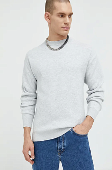 foto светр з домішкою вовни jack & jones jorkeegan чоловічий колір сірий легкий