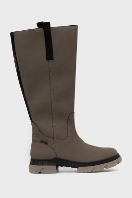 Podrobnoe foto чоботи wrangler atlanta boot жіночі колір бежевий на плоскому ходу