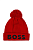 foto дитяча бавовняна шапка boss колір червоний з бавовни