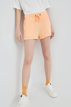 foto шорти roxy жіночі колір помаранчевий меланж висока посадка