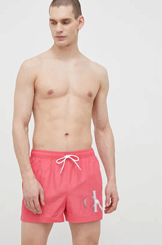 foto купальні шорти calvin klein колір рожевий