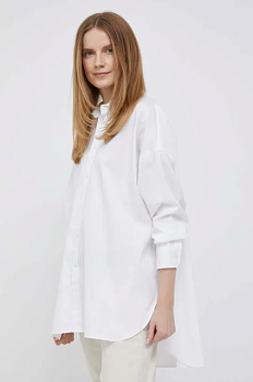foto сорочка polo ralph lauren жіноча колір білий relaxed класичний комір