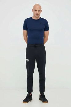 foto спортивні штани under armour чоловічі колір чорний з принтом