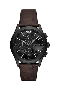 foto годинник emporio armani чоловічий колір коричневий