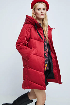 foto пальто medicine жіноче колір червоний зимове