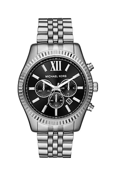 foto годинник michael kors чоловічий колір срібний
