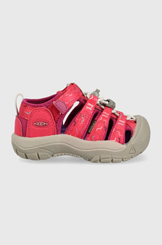 foto дитячі сандалі keen newport h2 колір рожевий