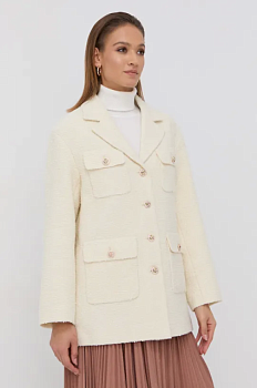 foto пальто з домішкою вовни miss sixty колір кремовий перехідний oversize