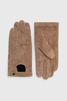 foto замшеві рукавички medicine жіночі колір коричневий