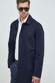 foto бавовняне пальто united colors of benetton колір синій перехідний
